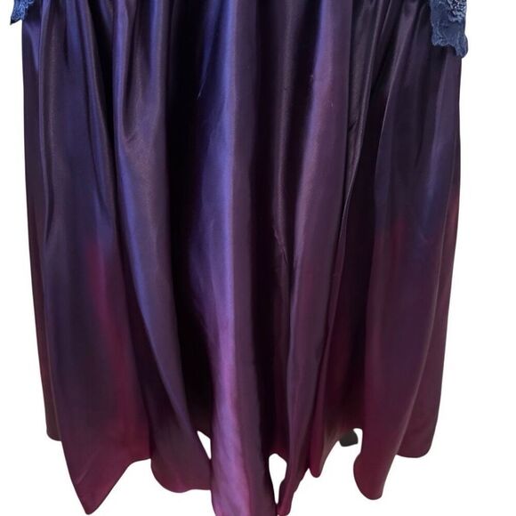 Vtg Niki Originals Purple Velvet and Satin Romantic Dropped Waist Dress Sz 6 - Picture 8 of 16
